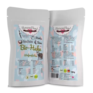 HerzensHund | Bio-Huhn mit Bio-Karotte – Welpe 15 x 130g