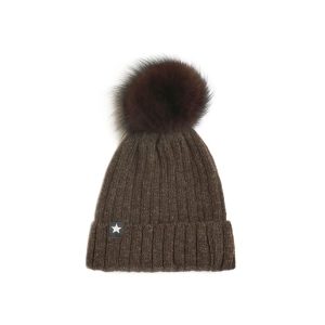 Mütze mit PomPom *Warmy*, Braun