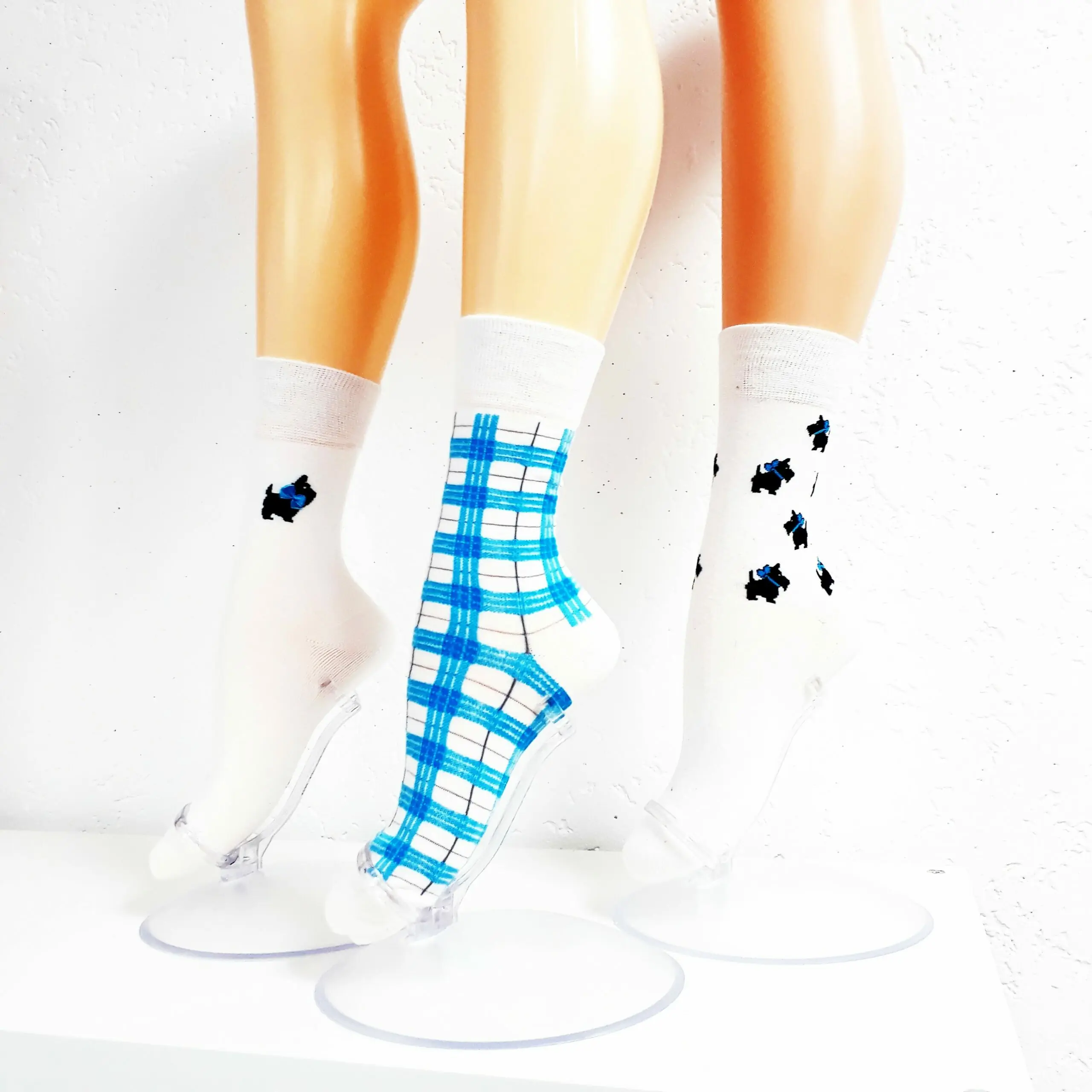 Lady´s Wear Muster Türkis-Weiß, 39-42