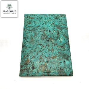 LEAF FAMILY – Vegan- nachhaltiges Notiz- und Tagebuch A5 – Hülle aus Maulbeerbaum mit Black Garlic bzw Tamarind Farbe : Black Garlic Türkis