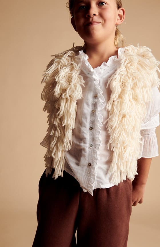 Volant Bluse, Weiß – Bild 3