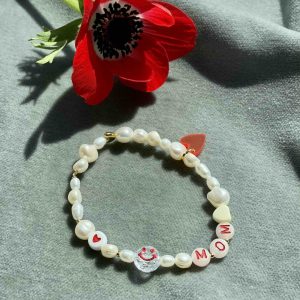 Perlenarmband MOM Rot