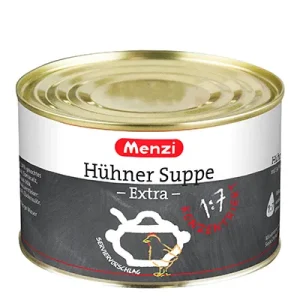 Menzi, Hühnersuppe, Extra, 1:7 konzentriert, 400 ml Dose