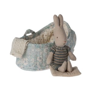 Hase in Tragetasche, Klein, Dunkelblau