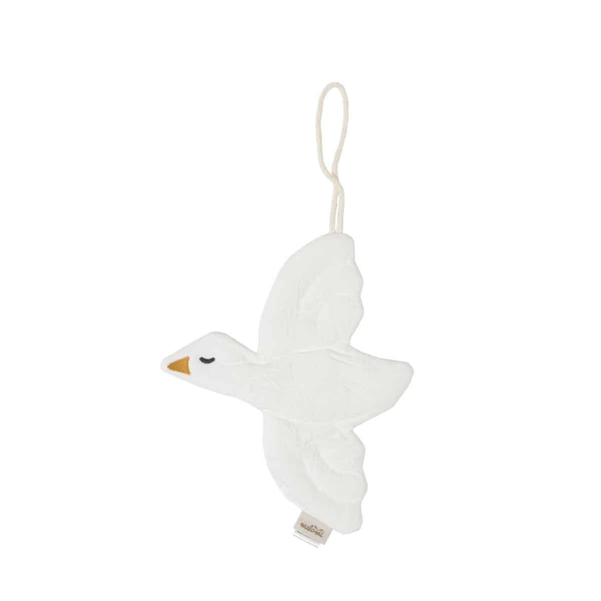 Schnullerhalter Vogel, Weiß