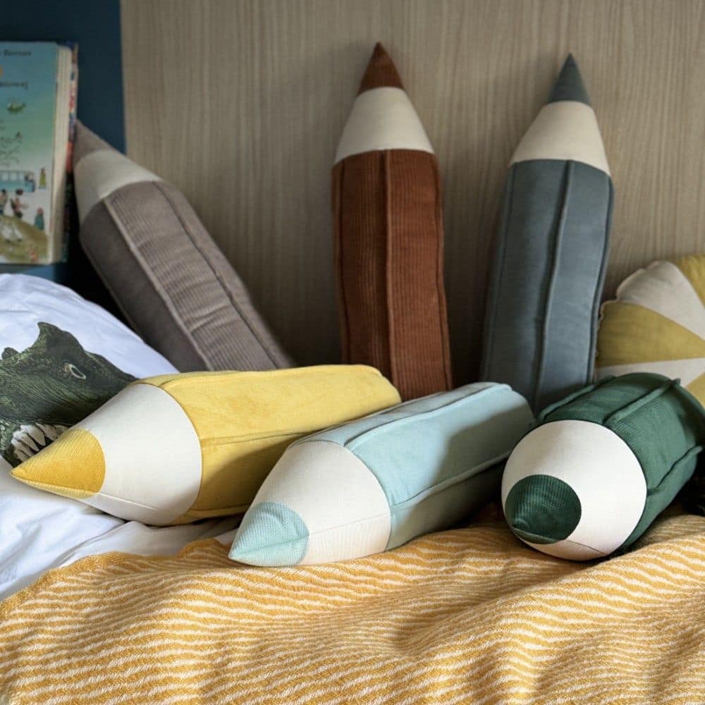 Buntstiftkissen aus Cord *Caramel* – Bild 5