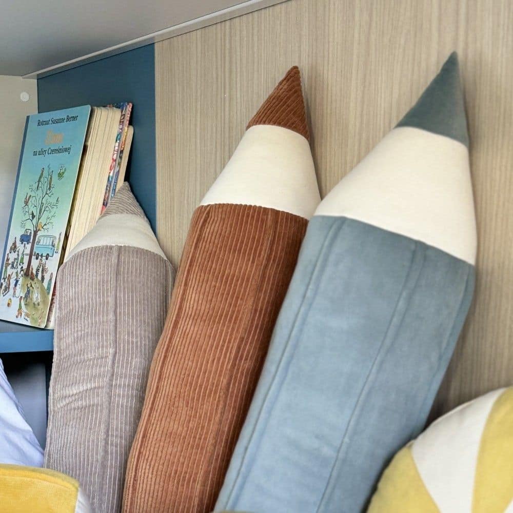 Buntstiftkissen aus Cord *Caramel* – Bild 4