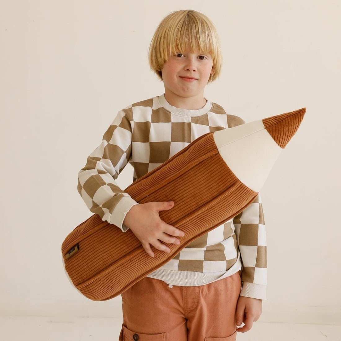 Buntstiftkissen aus Cord *Caramel* – Bild 3