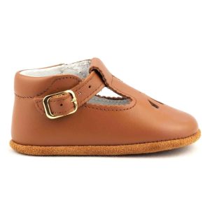 Klassische Babyschuhe Leder, Braun