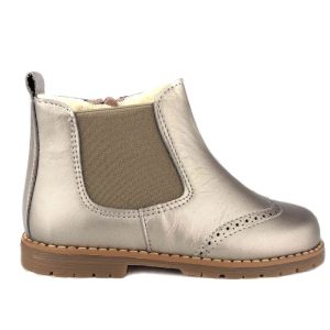 Gefütterte Chelsea Kinderstiefel, Silber