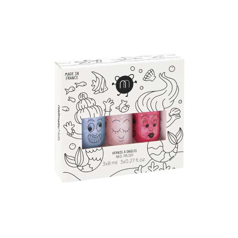 Nagellack 3er Set *Mermaid*, Merlin, Polly und Sissi
