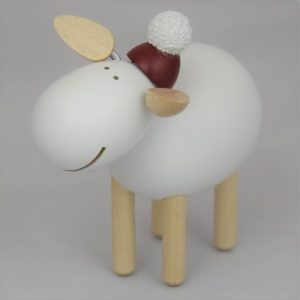 Schaf mit Weihnachtsmütze