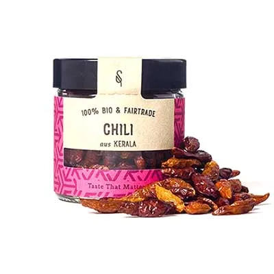 SoulSpice, Bio, Birdseye Chili, rot, 12 g Glas