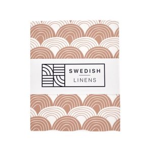 Spannbettlaken “Regenbogen” Terracotta Pink 140x200cm