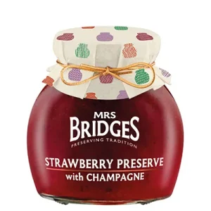 Mrs Bridges, Erdbeer Konfitüre mit Champagner, 340 g Tiegel