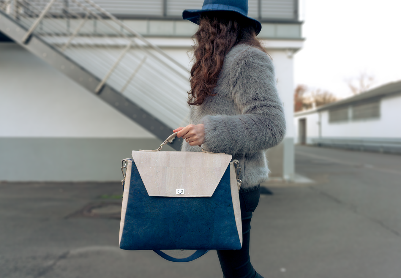 ARBEITSTASCHE GAELLE I Elfenbein-blau – Bild 2