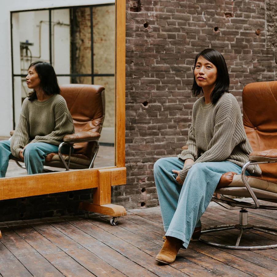 Pullover Women *Chunky Knit*, Sage – Bild 2