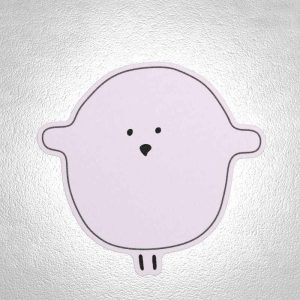 LED Kinderzimmer Wandleuchte Küken aus Wollfilz Farbe Rosa