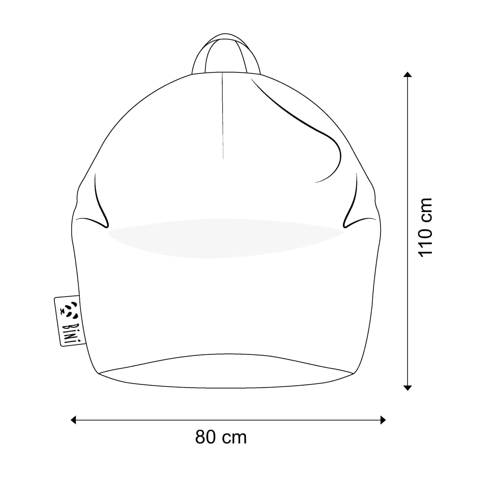 Sitzsack *Cozy L*, Taupe – Bild 5