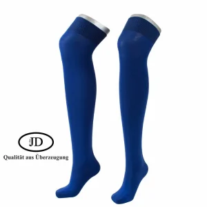 JD Overknee Strümpfe Uni Royalblau, 42-44