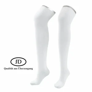 JD Overknee Strümpfe Uni Weiß, 42-44