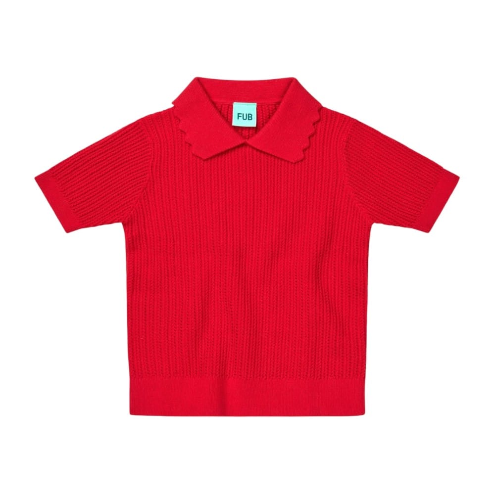 Pointelle T-Shirt, Ruby Red