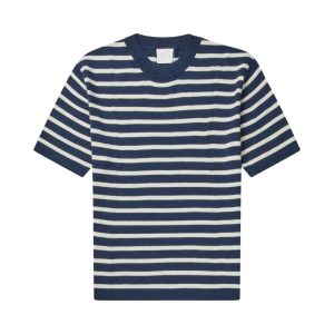 T-Shirt Women, Dark Navy/Ecru gestreift
