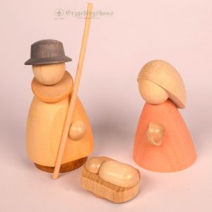 Figurenset Heilige Familie modern lasiert