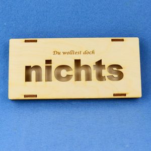 Holzteilchen® | Schokoladenbox NICHTS