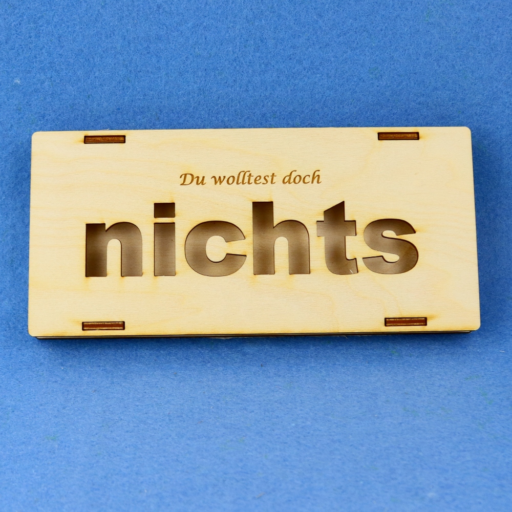 Holzteilchen® | Schokoladenbox NICHTS