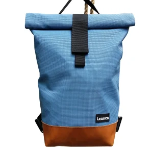 Rollrucksack aus Turnmatte & Leder L