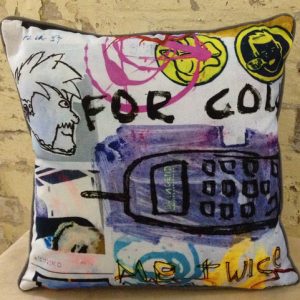 Kissen “Der Mond kommt um 11″/ Motiv 4 – 40 x 40 mit Keder