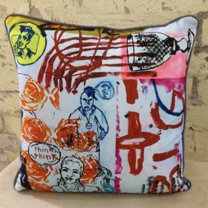 Kissen “Der Mond kommt um 11″/ Motiv 3 – 50 x 50 mit Keder