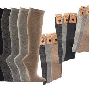 Kniestrümpfe Alpaka Uni Schwarz, 35-38