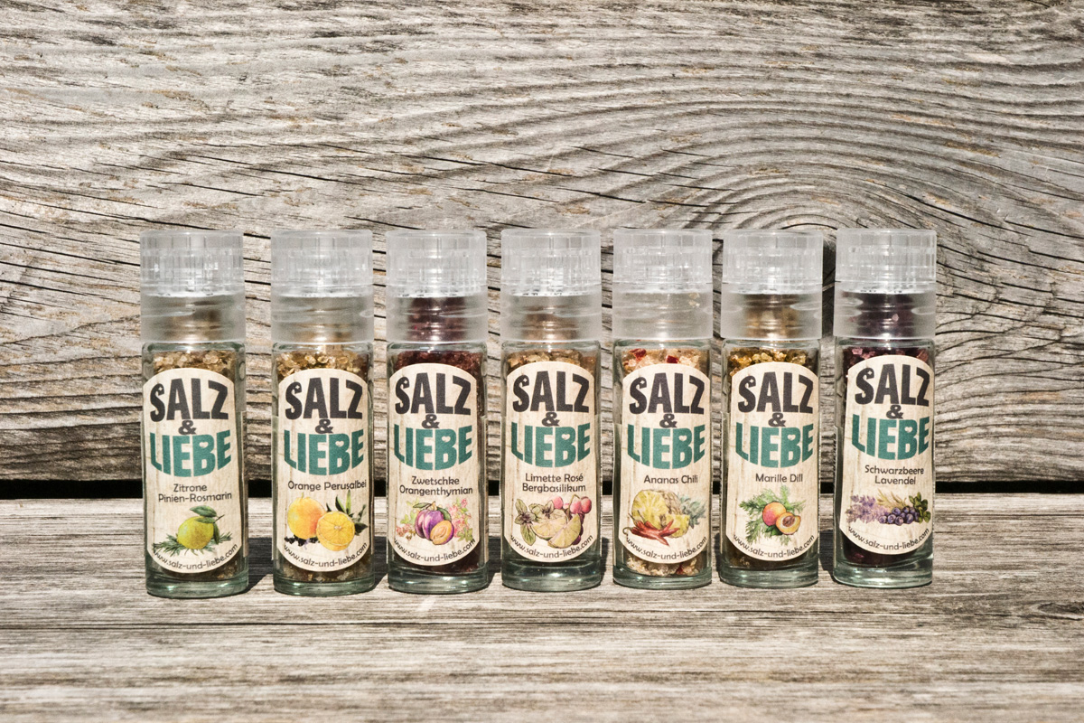 Steinsalz mit Bio Blaubeeren und Lavendelblüten Minimühle 25g – Bild 2