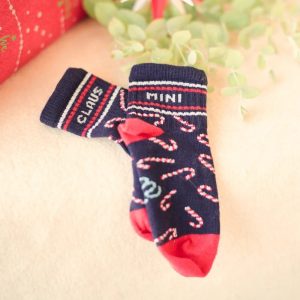 Socken “Mini Claus”, Navy