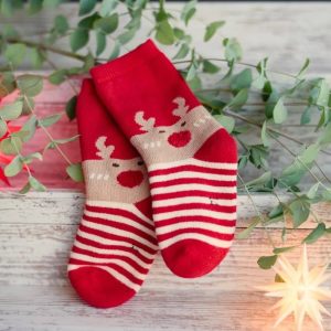 Socken “Reindeer”, Rot