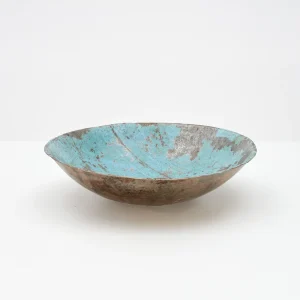 Große Schale “Leo” Ø 38 cm aus recycelten Ölfässern Upcycling | | Turquoise