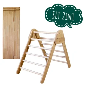 2in1 SET Kletterdreieck mit Rutsche – Hühnerleiter