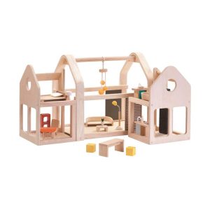 Puppenhaus Slide n Go aus Öko-Holz, 23-tlg.