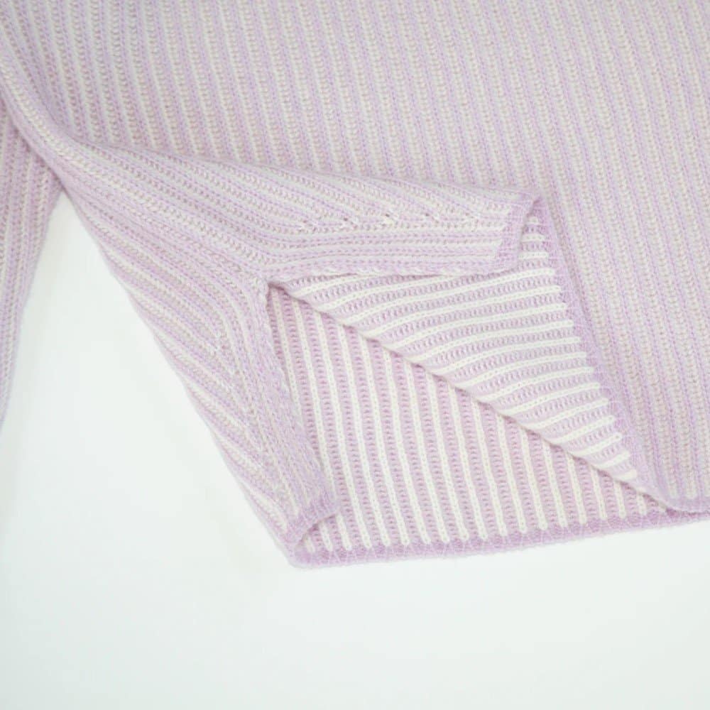 Pullover *Maud*, Mauve & Weiß, Kaschmir – Bild 3