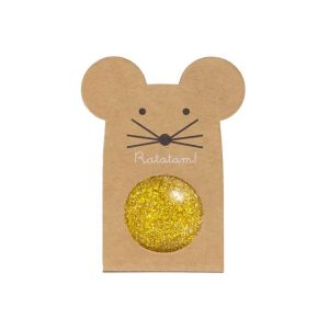Springball Flummi *Maus*, Gold, 4,3cm