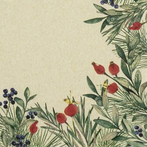 Lunchservietten Rosehip and Evergreen – Ecoline