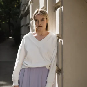 Organic Sweatshirt HAEPPY white Größe XS-S