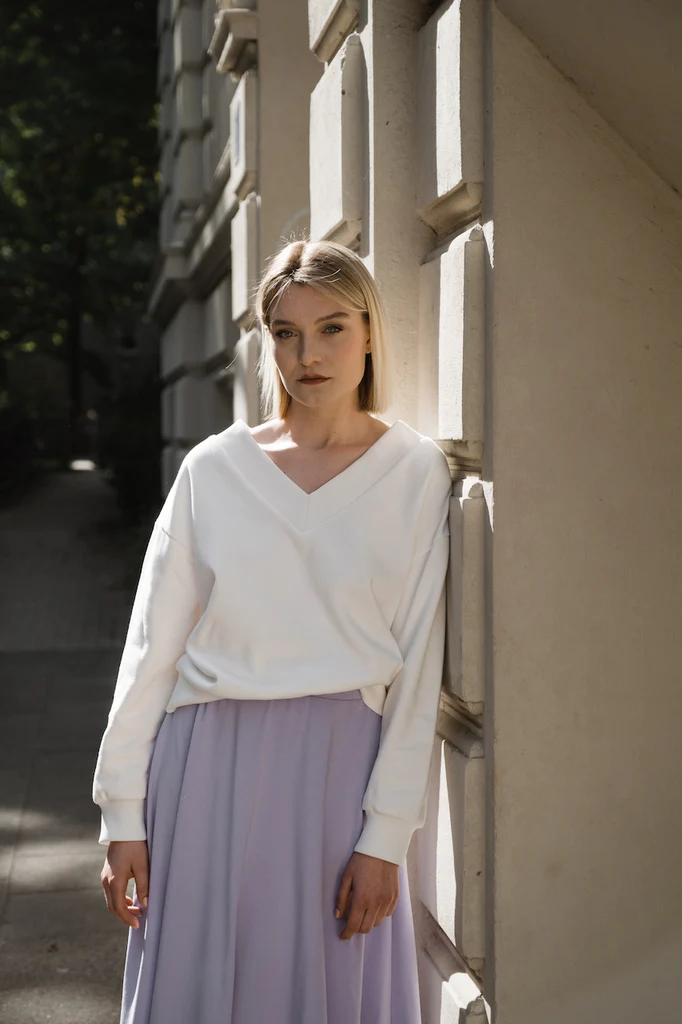 Organic Sweatshirt HAEPPY white Größe XS-S