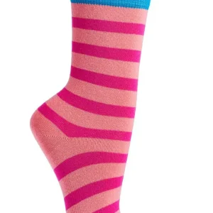 Socks 4 Fun Blockstreifen Pink, 31-34