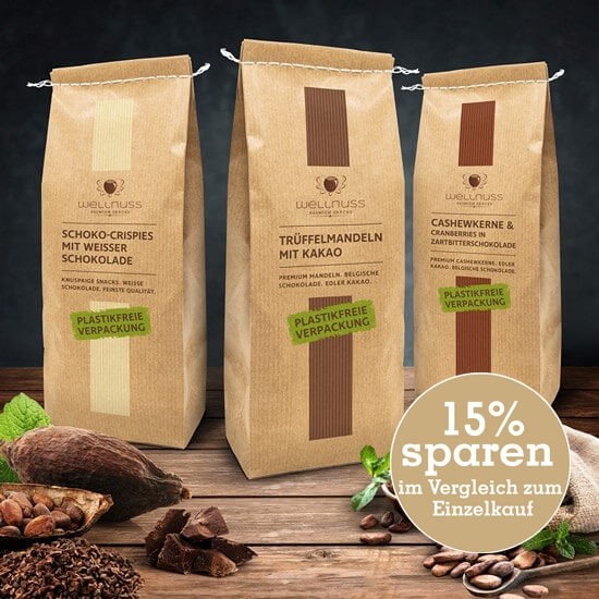 Probierpaket “Best of Chocolate” – 3 edle Schokoladen Spezialitäten (1.350g)